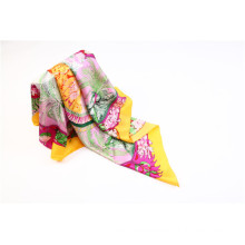 2014 100% Print China Silk Custom Made Scarf 90 by 90